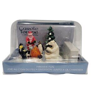 Carole Towne Collection Fireside Fun Figurine Santa Polar Bear Penguins